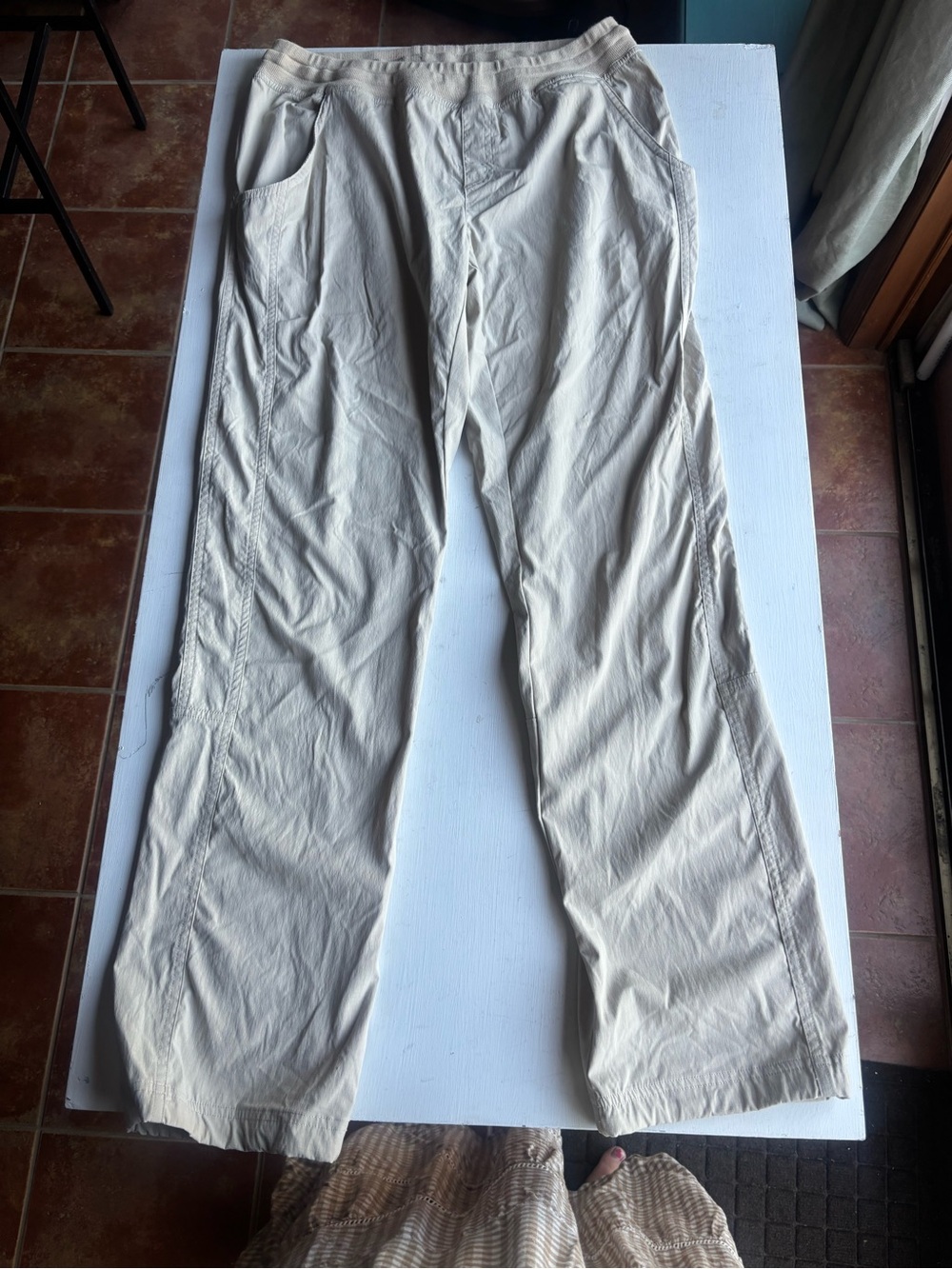 Women’s Off-White Lightweight Track Pants with Relaxed Fit